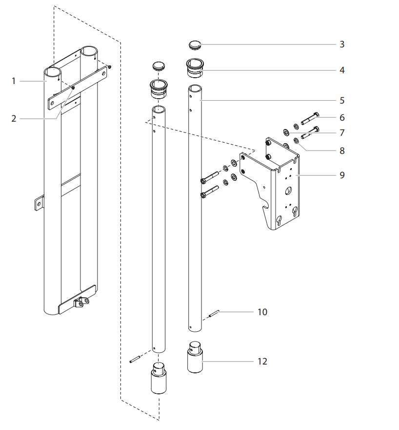 Hydra X (4540,7230) Telescoping Lift Assembly